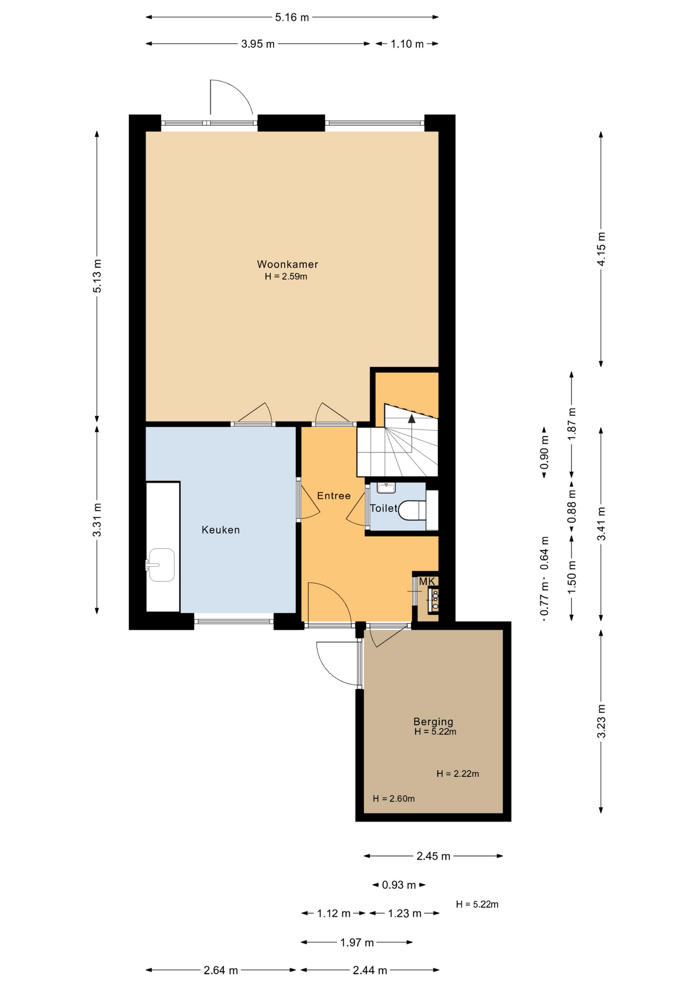 Punter 40 28 - 8242 GA - lelystad-plattegrond-1